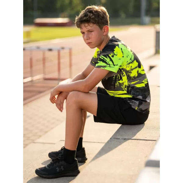  Dječja premium funkcionalna majica ALTISPORT VOJ/ALK014TR01 CRNO/ZELENO 
