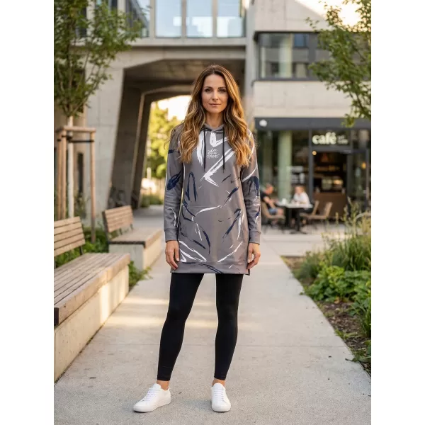  Ženski funkcionalni produljeni sweatshirt premium ALTISPORT VOJ/ALW049MI03 SIVA 