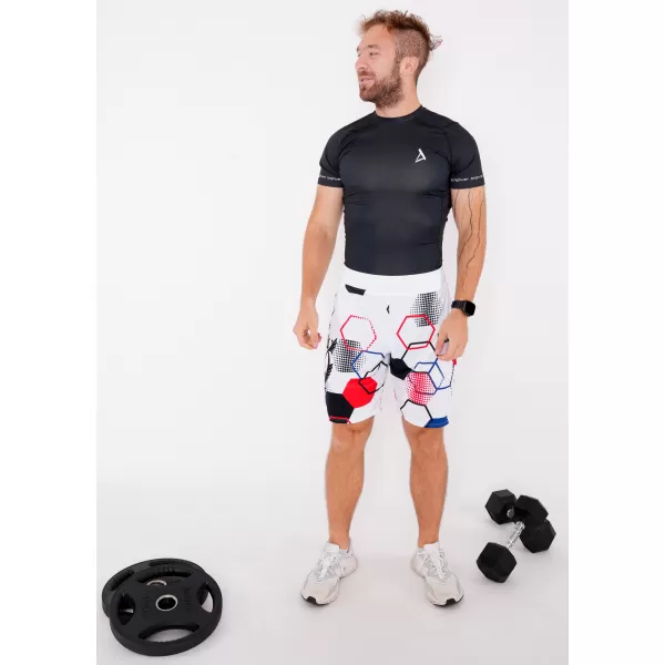  Muške premium funkcionalne kratke hlače bez džepova ALTISPORT VOJ/ALM036KRA02 HEKSA BIJELA 