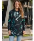 Ženski funkcionalni produljeni sweatshirt premium ALTISPORT VOJ/ALW049MI03 CRNA I PLAVA
