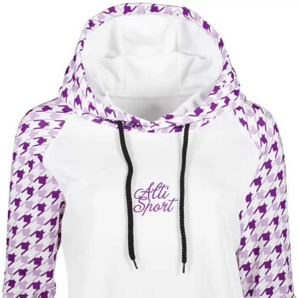 Ženski funkcionalni produljeni sweatshirt premium ALTISPORT VOJ/ALW048MI03 BIJELO/LJUBIČASTO 