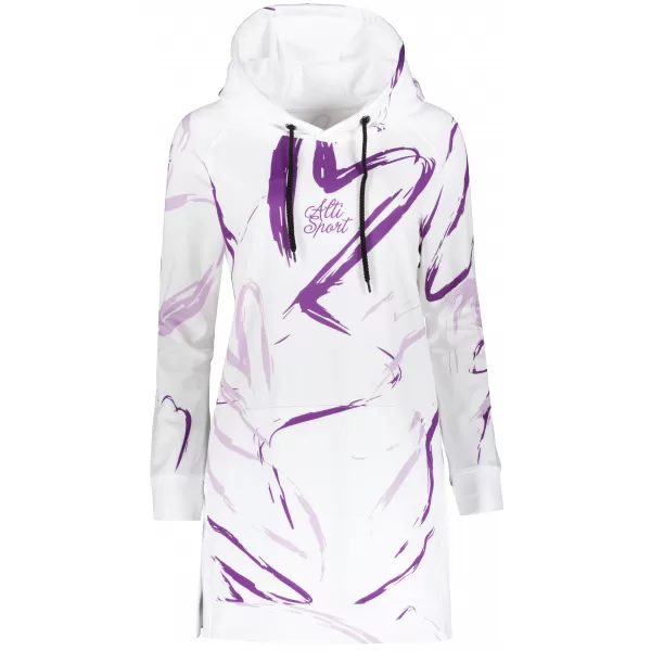  Ženski funkcionalni produljeni sweatshirt premium ALTISPORT VOJ/ALW049MI03 BIJELO/LJUBIČASTO 