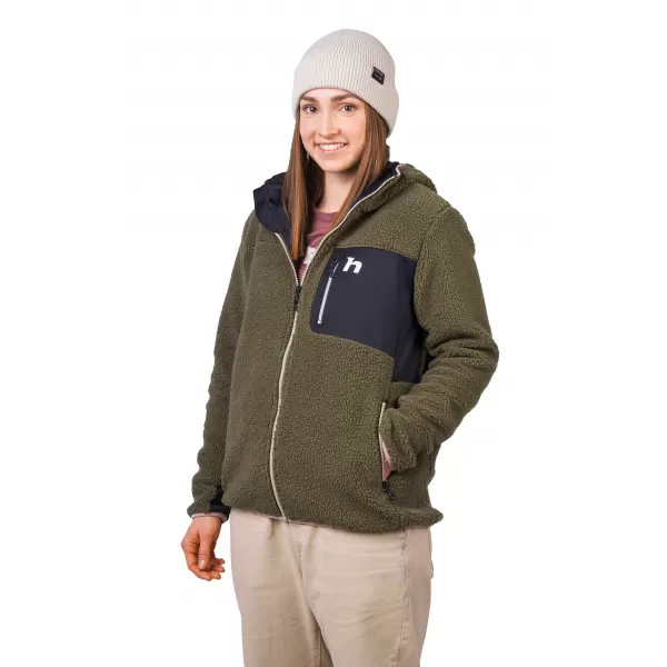  Ženski sweatshirt HANNAH KOALA HOODY BRŠLJAN ZELENA/ANTRACIT 