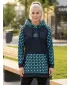 Ženski funkcionalni produljeni sweatshirt premium ALTISPORT VOJ/ALW048MI03 CRNA I PLAVA