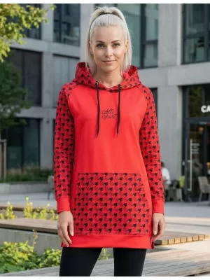 Ženski funkcionalni produljeni sweatshirt premium ALTISPORT VOJ/ALW048MI03 CRVENA