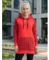 Ženski funkcionalni produljeni sweatshirt premium ALTISPORT VOJ/ALW048MI03 CRVENA