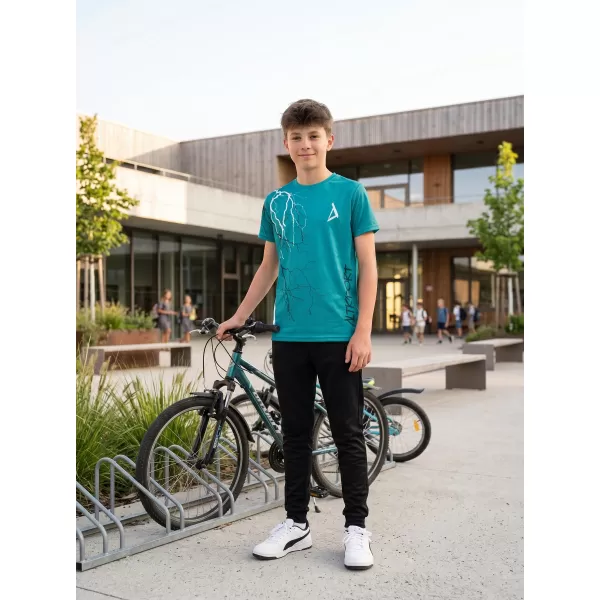  Dječja premium funkcionalna majica ALTISPORT VOJ/ALK004TR01 KEROZIN/BIJELI 