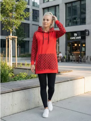 Ženski funkcionalni produljeni sweatshirt premium ALTISPORT VOJ/ALW048MI03 CRVENA