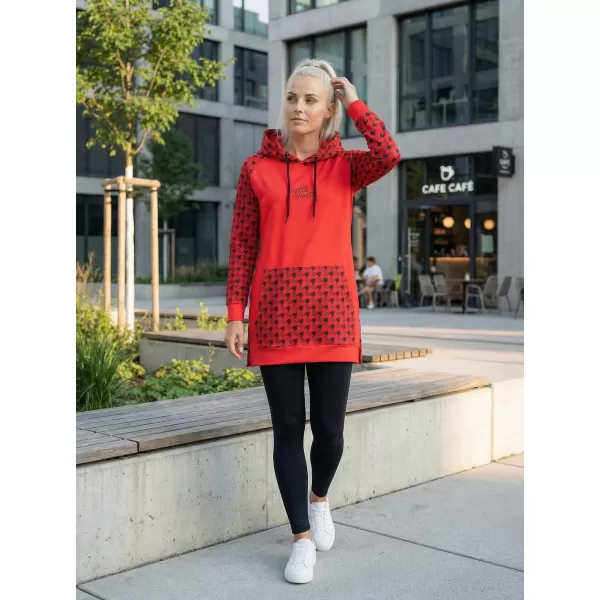  Ženski funkcionalni produljeni sweatshirt premium ALTISPORT VOJ/ALW048MI03 CRVENA 