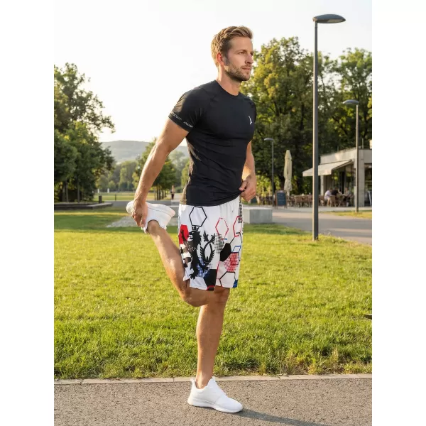  Muške premium funkcionalne kratke hlače bez džepova ALTISPORT VOJ/ALM036KRA02 HEKSA BIJELA 
