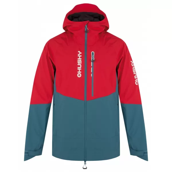  Muška hardshell jakna HUSKY NICCO M CRVENO/TIRKIZNO 