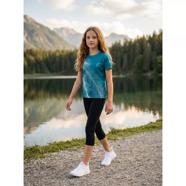  Dječja premium funkcionalna majica ALTISPORT VOJ/ALK001TR01 SMARAGDNO/SIVA 