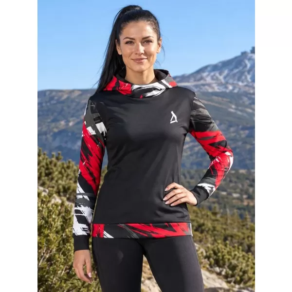  Ženska premium funkcionalna majica ALTISPORT VOJ/ALW039MI01 CRNO/CRVENO 