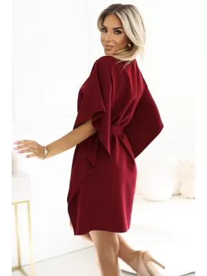 Haljina NUMOCO SOFIA 287-34 BURGUNDIJSKI