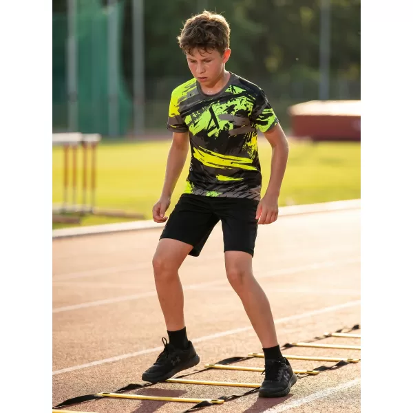  Dječja premium funkcionalna majica ALTISPORT VOJ/ALK014TR01 CRNO/ZELENO 