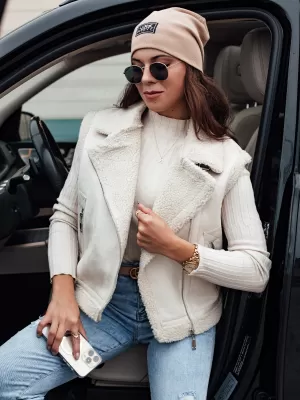 Prsluk DSTREET WOOLZIP TY4743 BIJELA