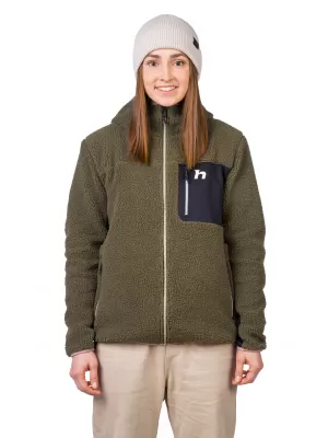 Ženski sweatshirt HANNAH KOALA HOODY BRŠLJAN ZELENA/ANTRACIT