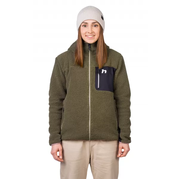  Ženski sweatshirt HANNAH KOALA HOODY BRŠLJAN ZELENA/ANTRACIT 
