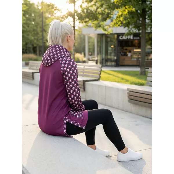 Ženski funkcionalni produljeni sweatshirt premium ALTISPORT VOJ/ALW048MI03 LJUBIČASTA 