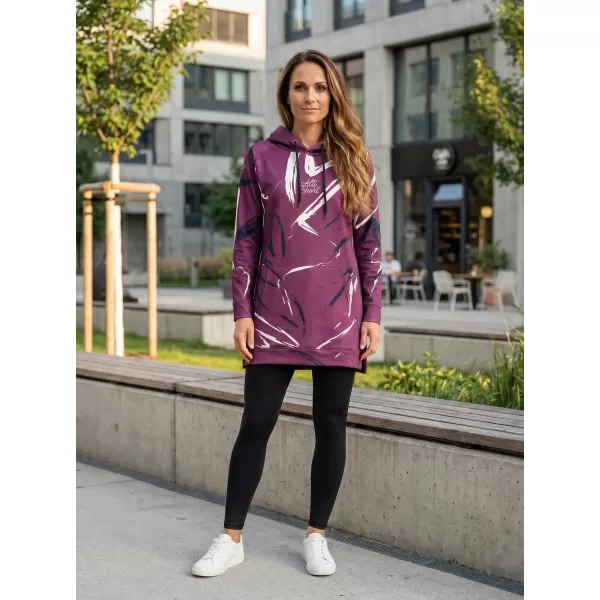  Ženski funkcionalni produljeni sweatshirt premium ALTISPORT VOJ/ALW049MI03 LJUBIČASTA 