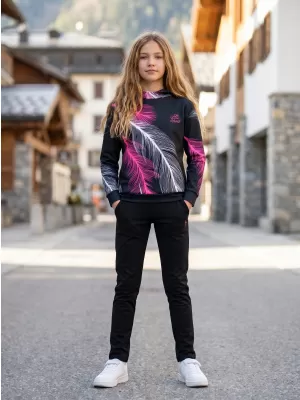 Dječja vrhunska funkcionalna majica ALTISPORT VOJ/ALK001MI01 CRNO/RUŽIČASTO