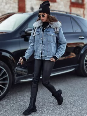 Ženska jakna DSTREET FURDENIM TY4755 SVIJETLOPLAV