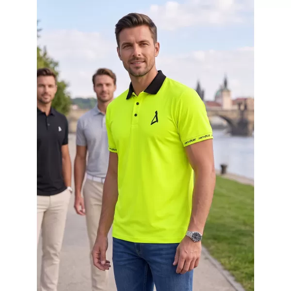  Muška funkcionalna majica kratkih rukava s vrhunskom kragnom ALTISPORT VOJ/ALM000TR05 NEON ŽUTA 