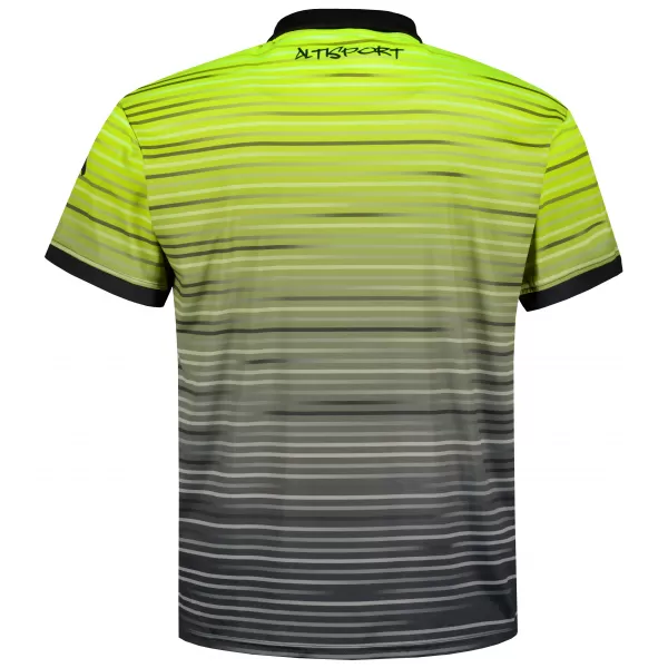  Muška funkcionalna majica kratkih rukava s vrhunskom kragnom ALTISPORT VOJ/ALM031TR05 CRNA/NEON ŽUTA 