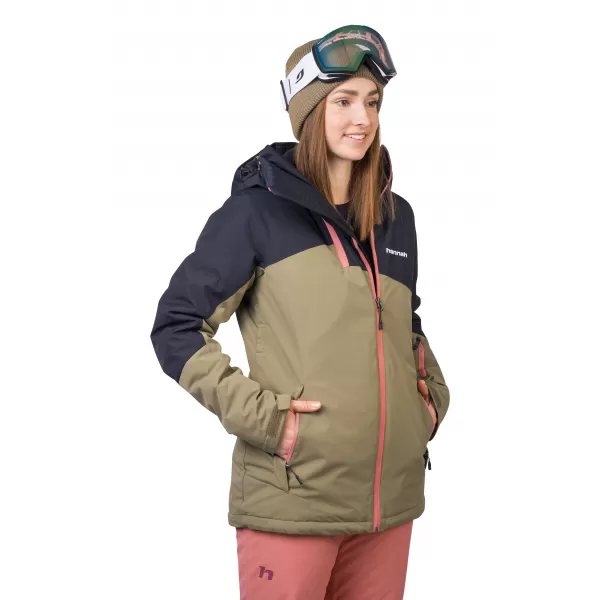 Ženska jakna HANNAH MAKY COL SPALJENA MASLINA/ANTRACIT 