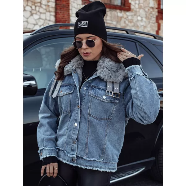  Ženska jakna DSTREET FURDENIM TY4755 SVIJETLOPLAV 