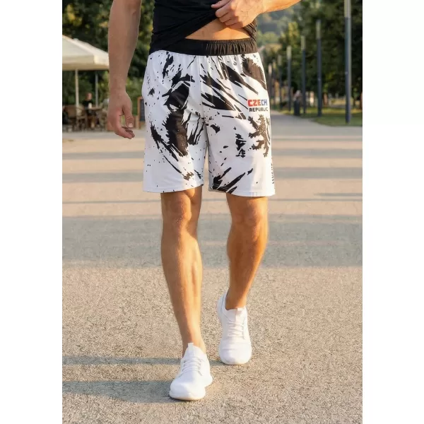  Muške premium funkcionalne kratke hlače bez džepova ALTISPORT VOJ/ALM036KRA02 APSTRAKCIJA 