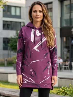 Ženski funkcionalni produljeni sweatshirt premium ALTISPORT VOJ/ALW049MI03 LJUBIČASTA