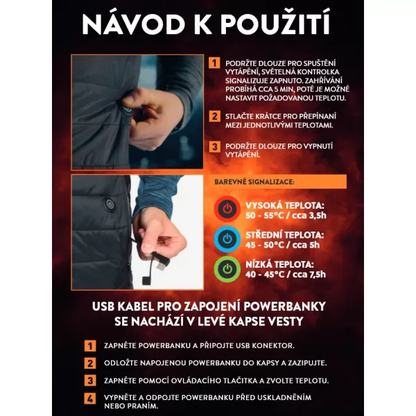  Izolirani prsluk s grijanjem KILPI HEATEO-M WM0121KI CRNA 