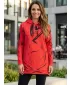 Ženski funkcionalni produljeni sweatshirt premium ALTISPORT VOJ/ALW049MI03 CRVENA I CRNA