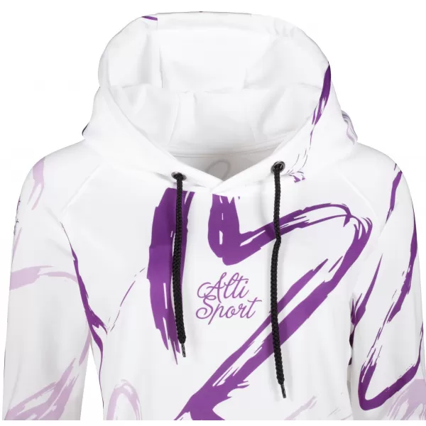  Ženski funkcionalni produljeni sweatshirt premium ALTISPORT VOJ/ALW049MI03 BIJELO/LJUBIČASTO 
