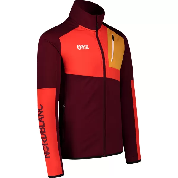  Muški powerfleece duks NORDBLANC RIVER NBSFM8011 TAMNOCRVENA 