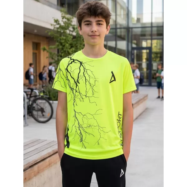  Dječja premium funkcionalna majica ALTISPORT VOJ/ALK004TR01 NEON ŽUTA 