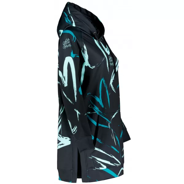 Ženski funkcionalni produljeni sweatshirt premium ALTISPORT VOJ/ALW049MI03 CRNA I PLAVA 