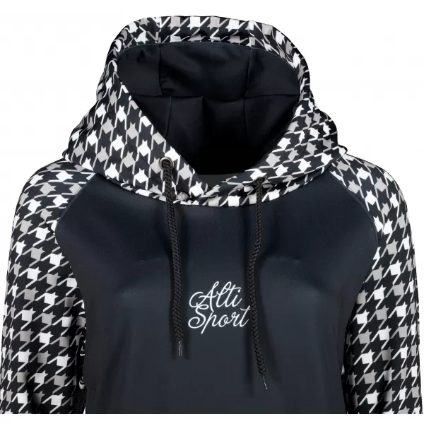  Ženski funkcionalni produljeni sweatshirt premium ALTISPORT VOJ/ALW048MI03 CRNO-BIJELO 