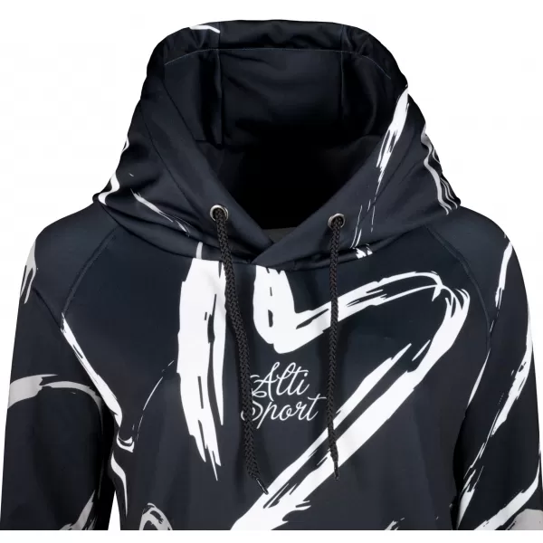  Ženski funkcionalni produljeni sweatshirt premium ALTISPORT VOJ/ALW049MI03 CRNO-BIJELO 