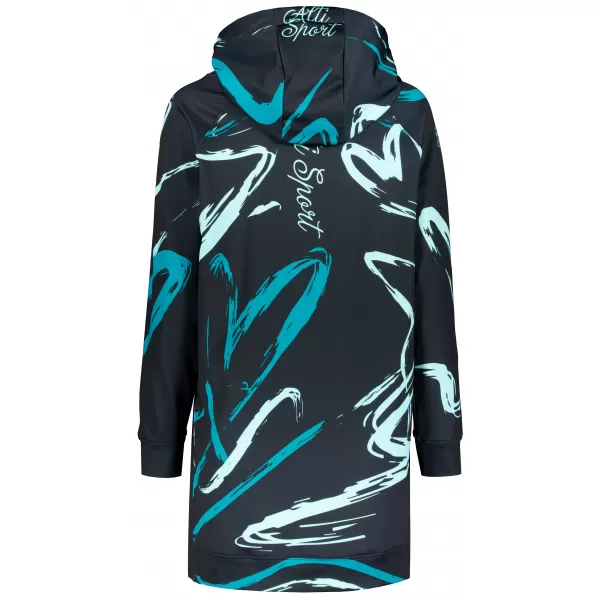  Ženski funkcionalni produljeni sweatshirt premium ALTISPORT VOJ/ALW049MI03 CRNA I PLAVA 