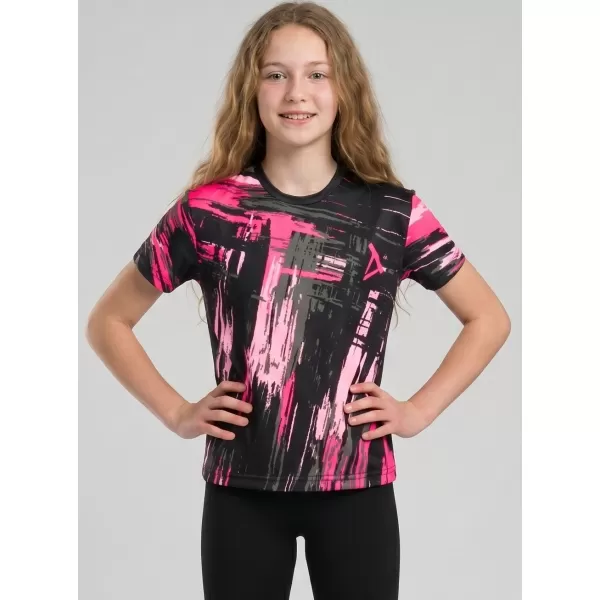  Dječja premium funkcionalna majica ALTISPORT VOJ/ALK010TR01 CRNO/SVIJETLO RUŽIČASTO 