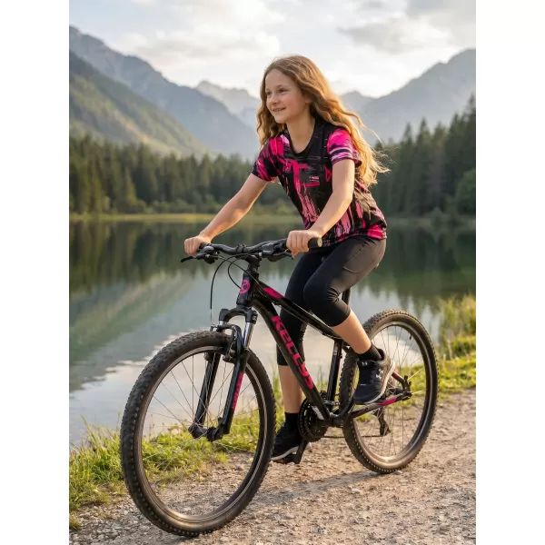  Dječja premium funkcionalna majica ALTISPORT VOJ/ALK010TR01 CRNO/SVIJETLO RUŽIČASTO 