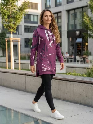 Ženski funkcionalni produljeni sweatshirt premium ALTISPORT VOJ/ALW049MI03 LJUBIČASTA
