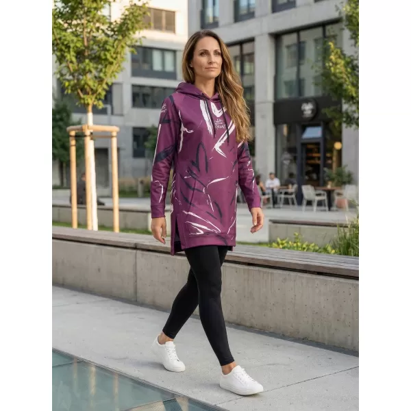  Ženski funkcionalni produljeni sweatshirt premium ALTISPORT VOJ/ALW049MI03 LJUBIČASTA 