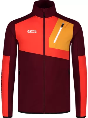 Muški powerfleece duks NORDBLANC RIVER NBSFM8011 TAMNOCRVENA