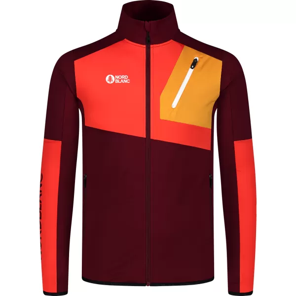  Muški powerfleece duks NORDBLANC RIVER NBSFM8011 TAMNOCRVENA 