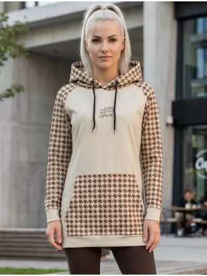 Ženski funkcionalni produljeni sweatshirt premium ALTISPORT VOJ/ALW048MI03 SMEĐA