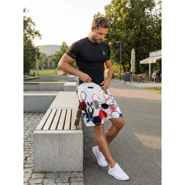  Muške premium funkcionalne kratke hlače bez džepova ALTISPORT VOJ/ALM036KRA02 HEKSA BIJELA 