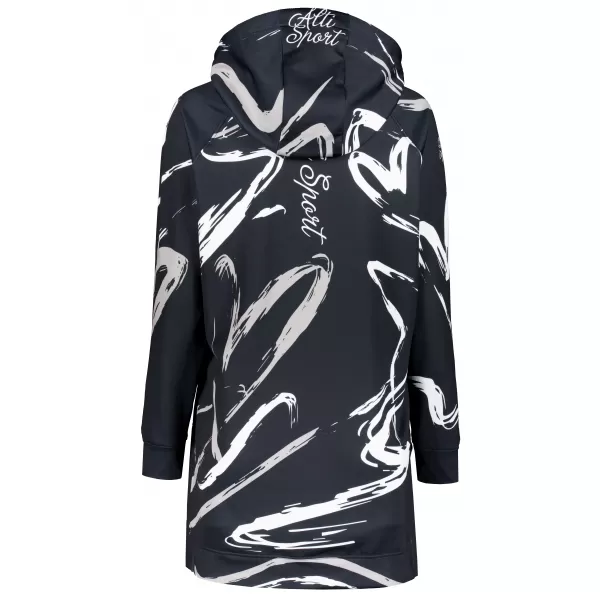  Ženski funkcionalni produljeni sweatshirt premium ALTISPORT VOJ/ALW049MI03 CRNO-BIJELO 